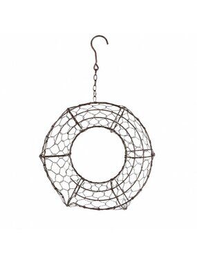 8 Inch Hanging Wire Wreath Basket Metal Succulent Planter Wall Hanging Plant